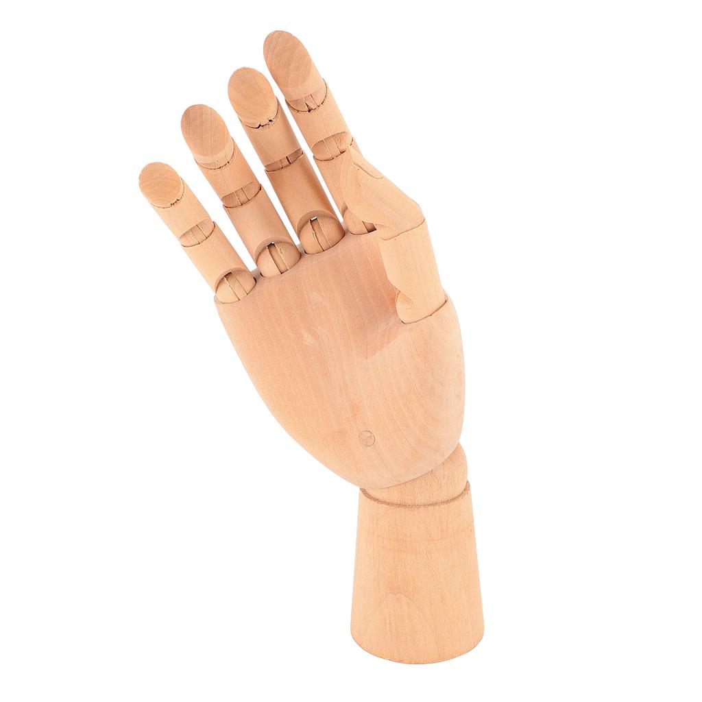 Wooden Hand Model Flexible Movable Fingers Right Hand Mannequin Figure for Display Drawing Study