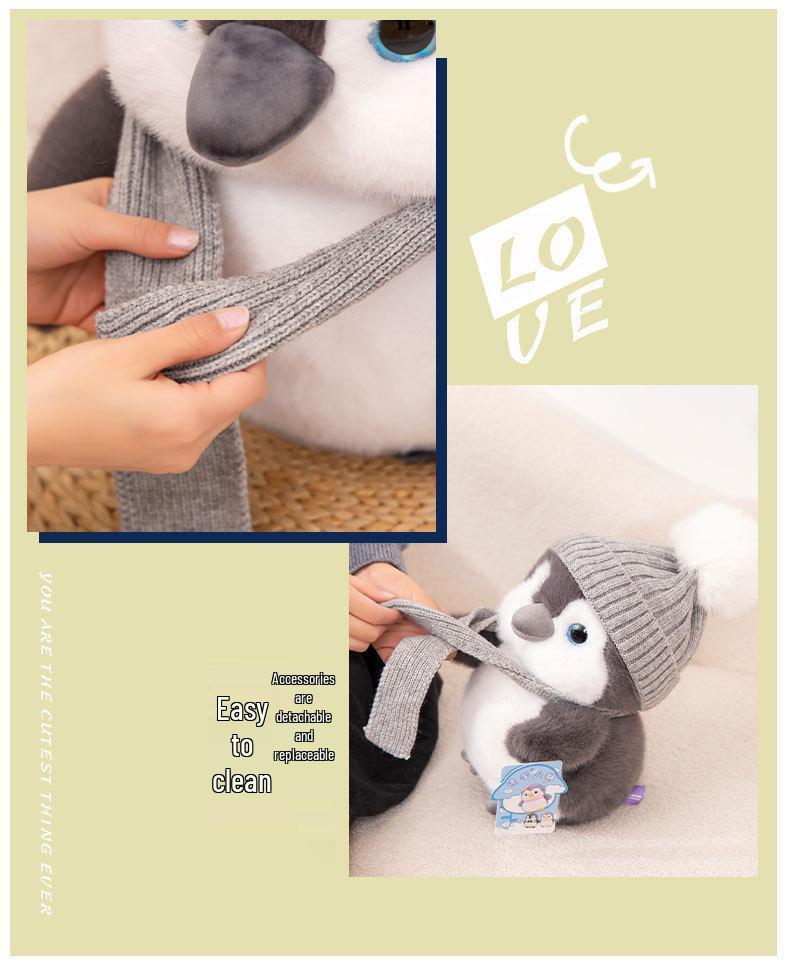 Очаровательная зимняя плюшевая игрушка пингвин в милом наряде - Идеальный детский подарок