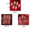6Pcs Solid Chinese New Year Red Envelope Blessings Printing Red Packet Lucky Money Bag  Kids