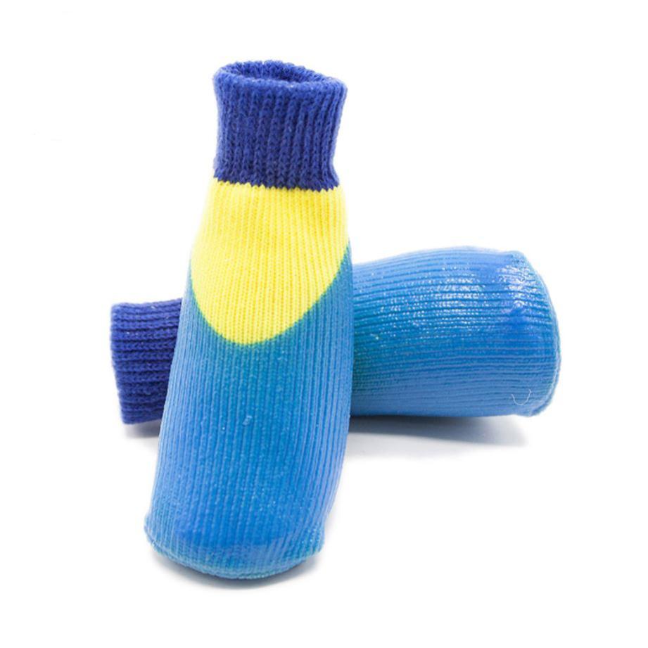 Обувь для маленьких собак, носки, однотонный дизайн, 4 шт./компл., непромокаемая обувь для собак, повседневная осенне-зимняя сетчатая обувь для собак маленьких и средних размеров