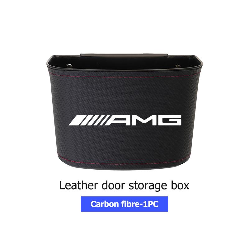 Car Door Storage Bag Drink Waste Card Key Sunglasses Holder For Mercedes Benz AMG C180 C300 W124 W176 W177 C200 C260 GLC CLE CLA BG1