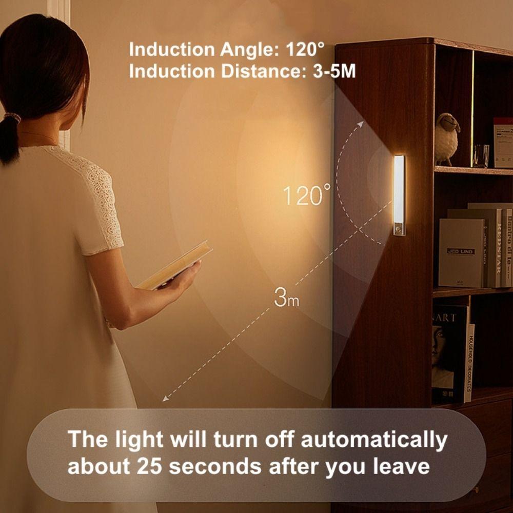 USB Charging Wireless LED Night Light Intelligent Cabinet Stair Lighting Living Room