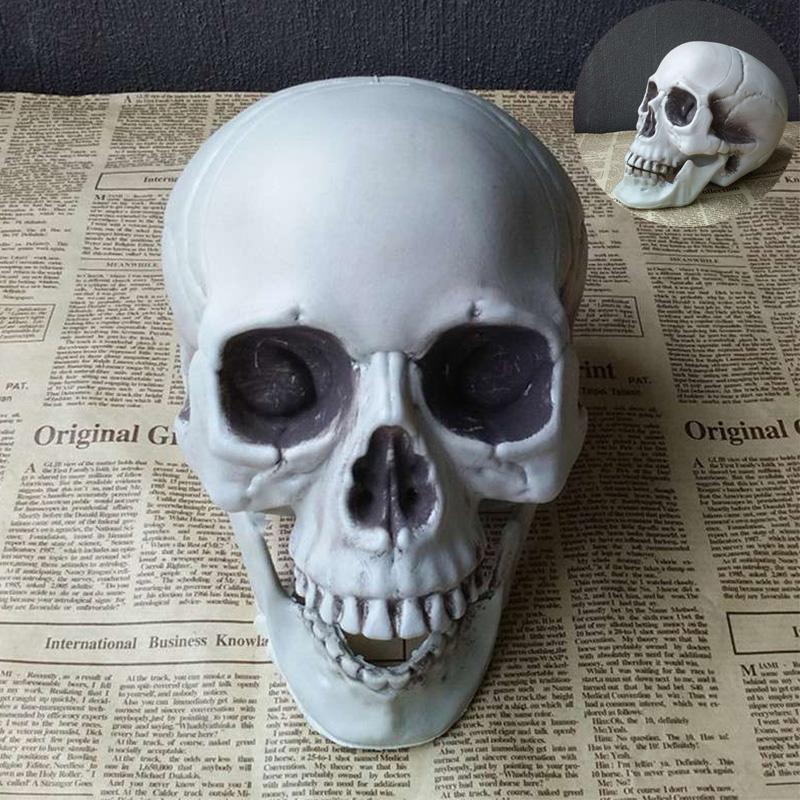 Хэллоуин Искусственный Череп Модель Головы Скелет Орнамент Фестиваль Вечерние Украшения Дома Череп Кость Страшный Ужас