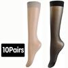 5-10 pair Women Ultra-thin Nylon Stockings Transparent Elasticity Ladies Knee Socks High Quality Long Socks for Girls Stocking