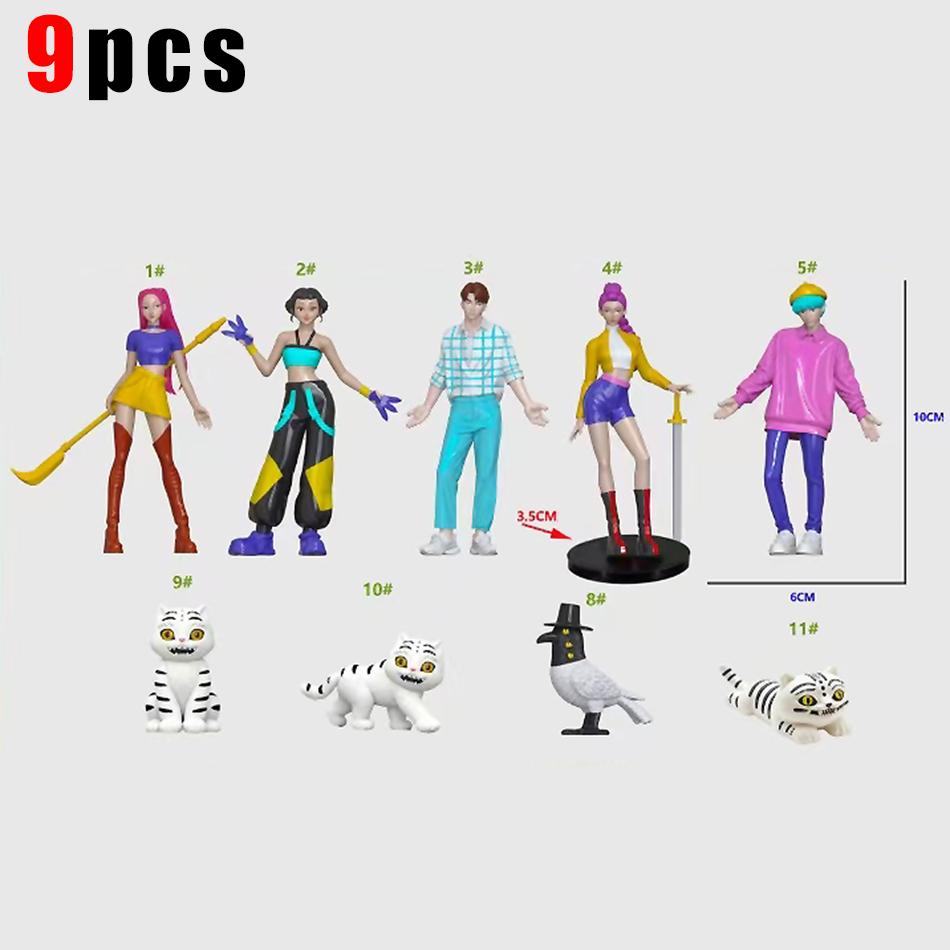 12 шт./Набор Kpop Истребители демонов Фигурка Игрушка Дерпис Тигр Руми Мира Зои Сасси Фигурка Кукла Для Поклонников Подарок