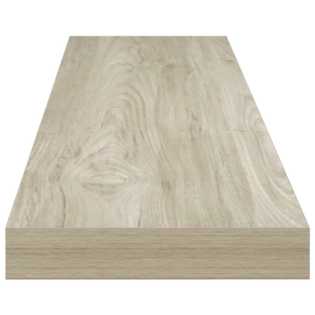Floating Shelves Set 4 Pieces Oak Effect 120 x 23.5 x 3.8 cm MDF