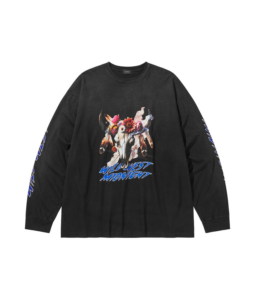 LIBERE Midnight Bison Long Sleeve T-Shirts / Black