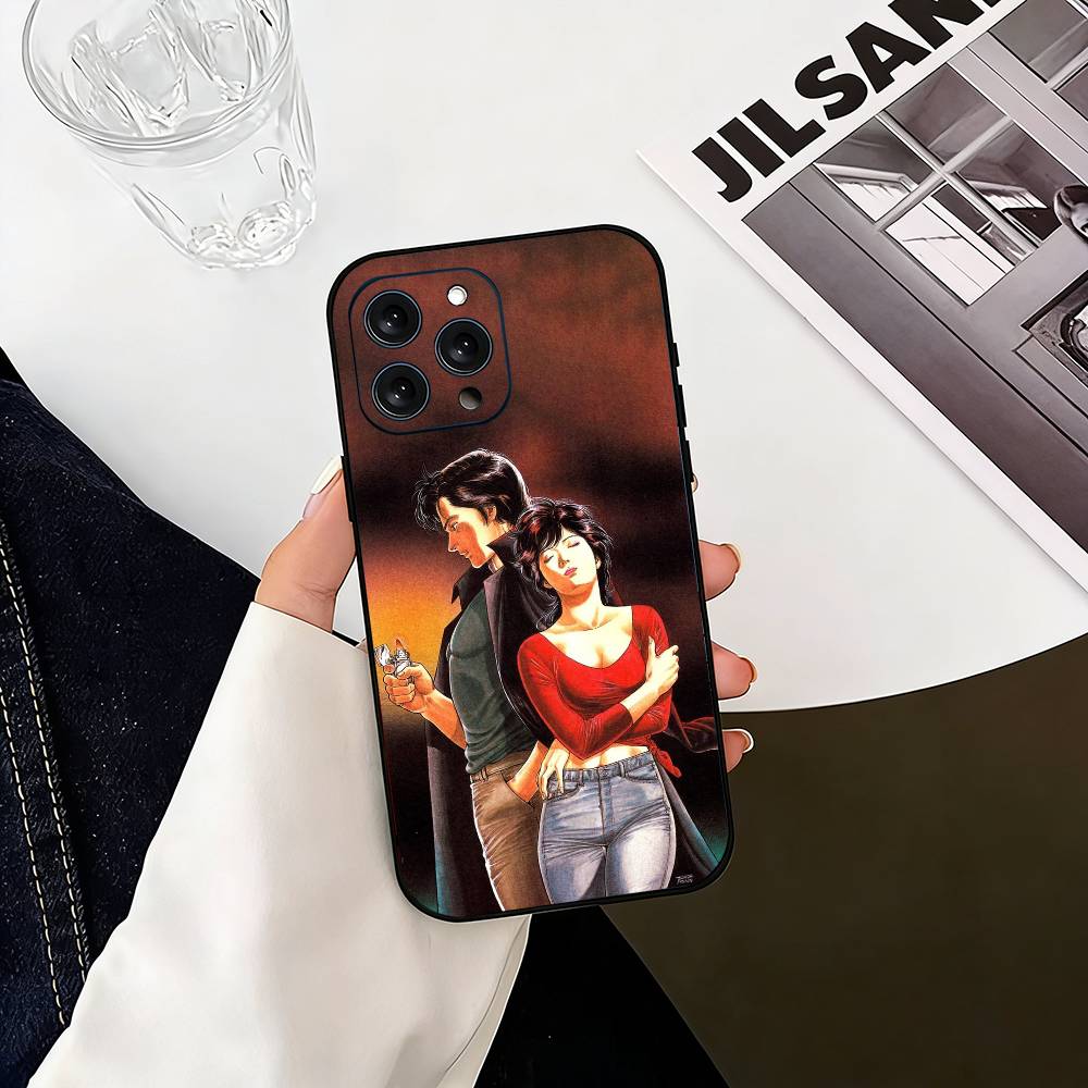 R-Retro City Hunter Comic Phone Case Silicone Soft For IPhone 17 16 15 14 13 12 11 X XR Plus Pro Max Plus