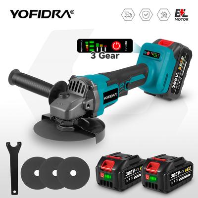 125 мм бесщеточная электрическая угловая шлифовальная машина – 3-скоростной аккумуляторный инструмент для резки и шлифования по дереву для аккумулятора Makita 18 В