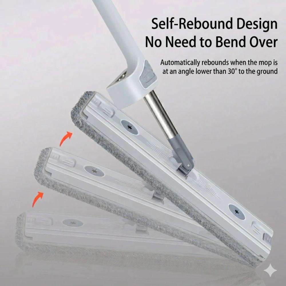 360 Degree Rotation Flat Mop 42cm Squeeze Mop Durable Hand-free Mop Cleaning Tool