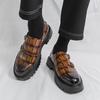 Casual Thick Soled Men's Leather Shoes British Style Party Business Outdoor Street Loafer Derby Slip On New Hot Selling