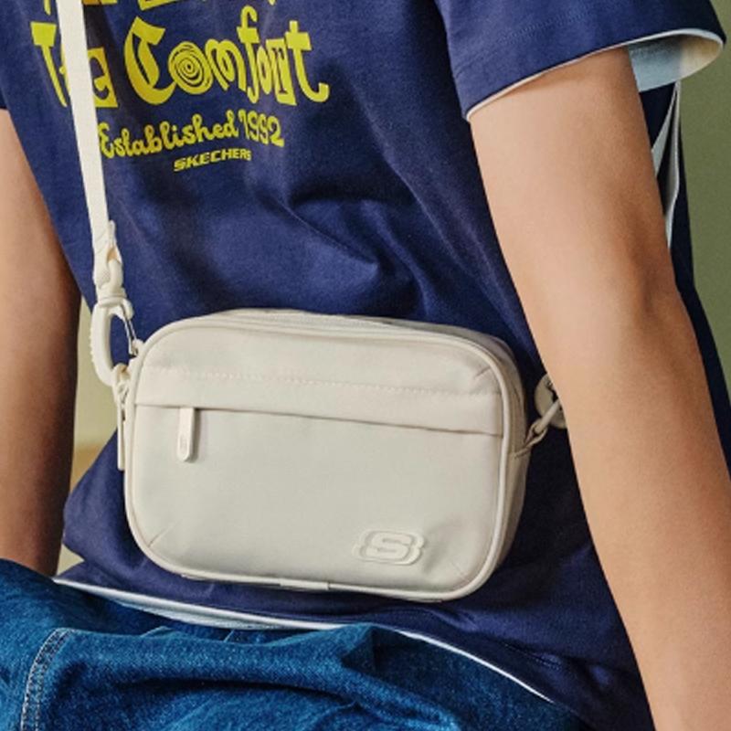 New Skechers Fabric Camera Bag, Crossbody Bag, Shoulder Bag Small Unisex Light Sand Yellow L124U068-01LU