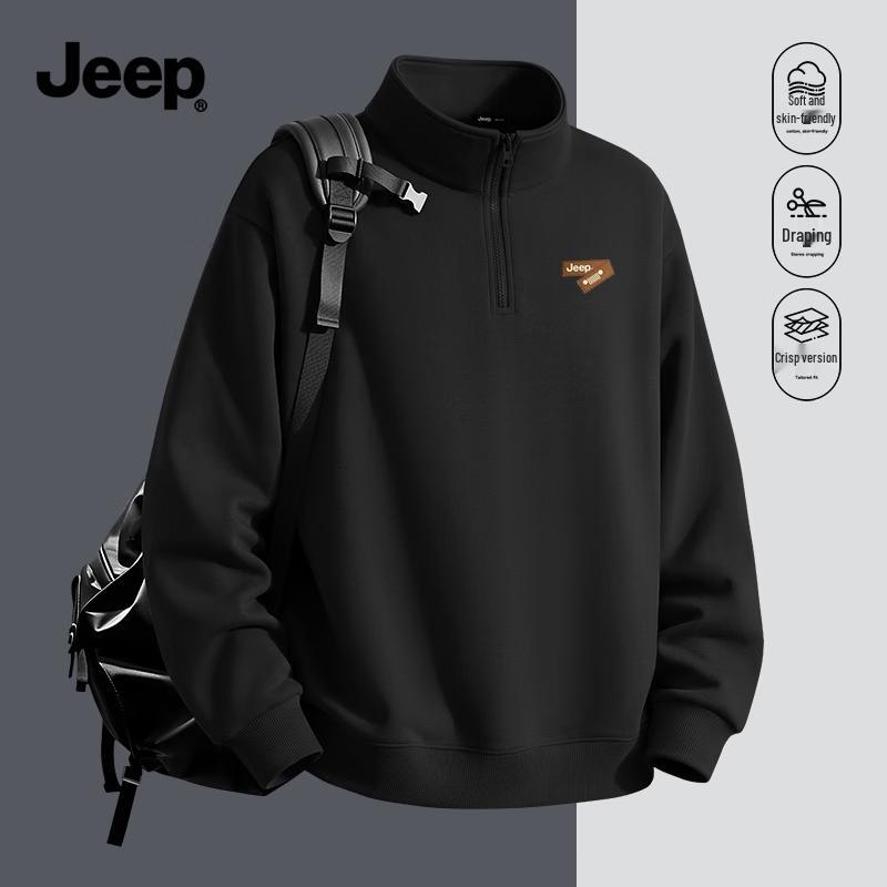 Jeep Мужской пуловер с воротником-стойкой