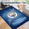 Custom Text Printed Rug Manchester City Non Slip Floor Carpet For Home Room Decor