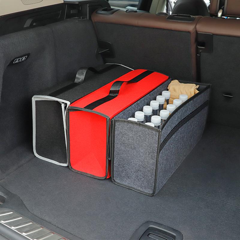 Car Storage Box Auto Trunk Foldable Soft Felt Organizer Bag For MINI JCW Cabrio Cooper Countryman Aceman Clubman Coupe Hub Cap