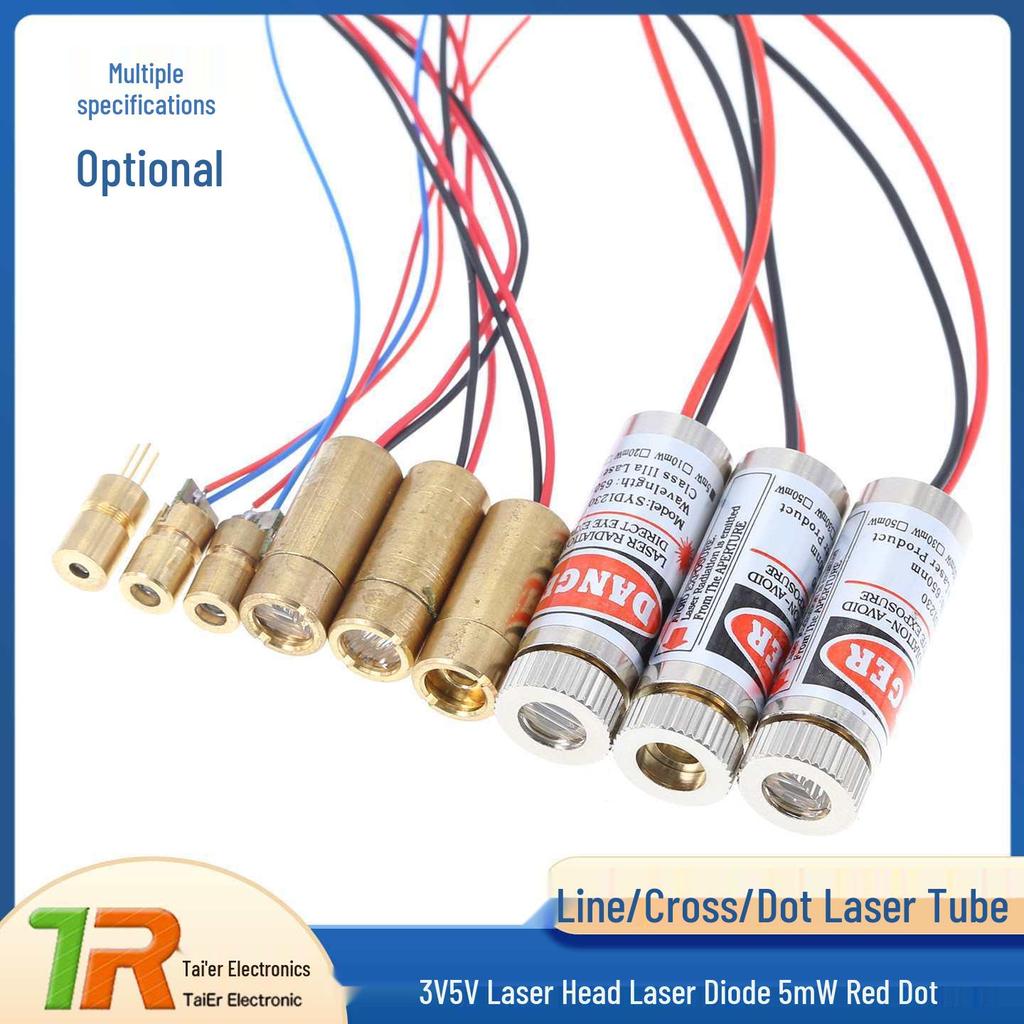 3В-5В 5мВт Красная Точка и Линия Лазерный Диод, Медный Полупроводник, Диаметр 6-12 мм