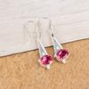 Pink Tourmaline Gemstone 925 Sterling Silver Jewelry Drop/Dangle Earrings 1.80" EE-50-17