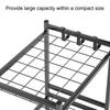 Garden Organizer Tool Organizer, 35-Slot Steel Rolling Rack with Wheels, Adjustable Feet Yard Sturdy Holder for Shovels, Rakes, Brooms and