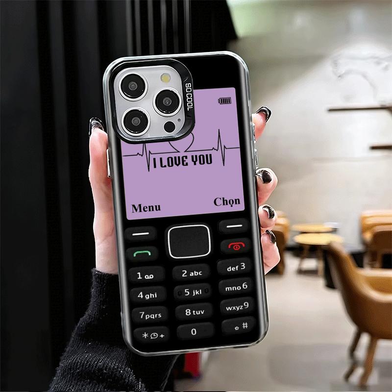 Забавный ретро-телефон Мягкий чехол для телефона для iPhone 15 16 17 Pro Max 17Air 16E 14 Plus 13 12 Mini Ударопрочный чехол Задняя крышка