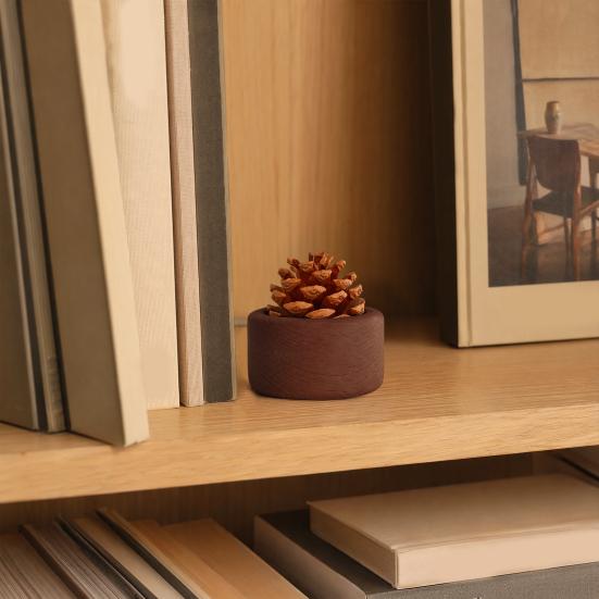 yangyizhi Wood Pinecone Passive Diffuser, Essential Oil Diffuser for Small Spaces, Aromatherapy Home Office Bedroom Car
