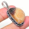 Natural Septerian Stone Gemstone 925 Sterling Silver Gift Pendant 1.81" Z0n98