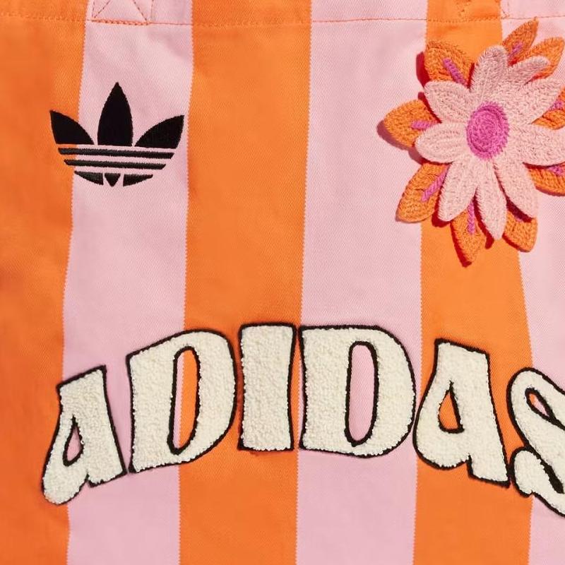 adidas Оригинальная хлопковая сумка через плечо Унисекс Полурозовый и Полусолнечно-оранжевый KB8507