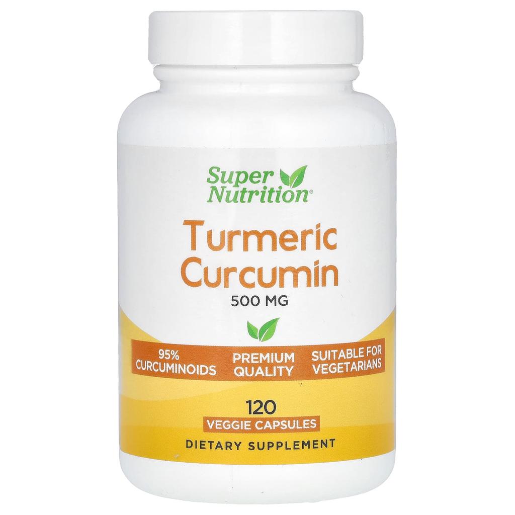 Super Nutrition Turmeric Curcumin, 500 Mg, 120 Veggie Capsules