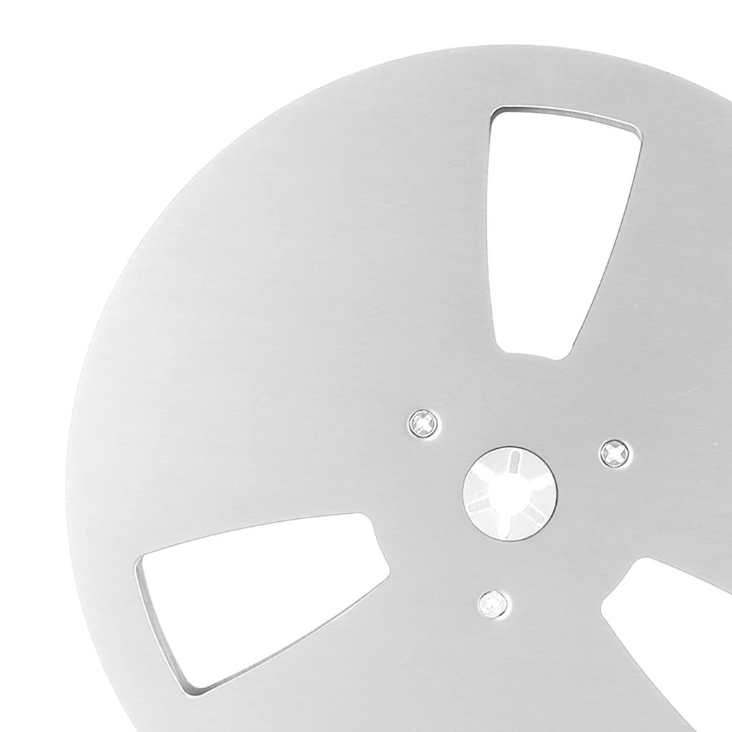 Acogedor to Metal Reel Nub Hinged Universal Studio Mastering Tape Windproof Empty Tape Reel for Open Reel Decks 1/4" 7" Box, 1/4" Take-Up Reel, 3-Hole