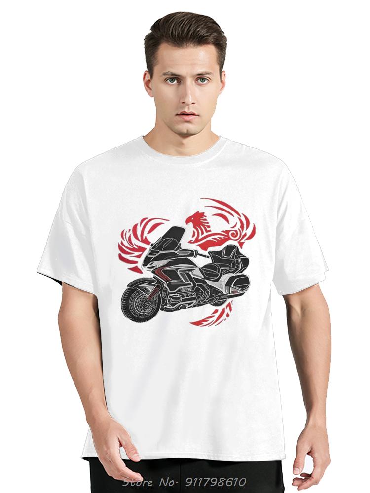 Goldwing Legend Motorcycle Men T-Shirt H-Hondda Tops Fabric T Shirt Funny Tees Quality Gift Idea Unisex O-Neck Tshirt
