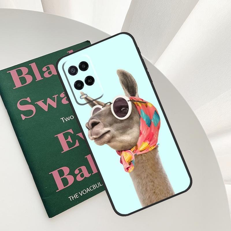 Lama Llama Alpaca Case For Oppo A15 A16 A17 A52 A72 A76 A96 A54 A74 A94 A54S A57S A58 A78 A98 A57 A77 Cover