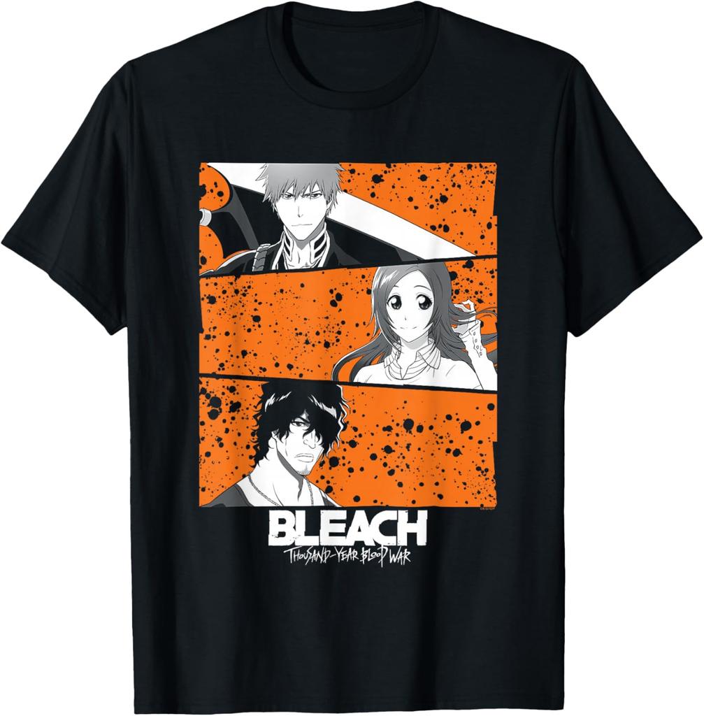 Bleach Thousandyear Blood War Three Panel Characters Anime Fashion Casual Funny Tshirt S6xl Summer
