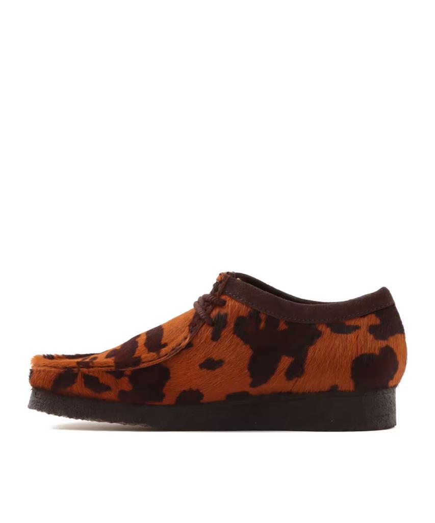 26183756 Clarks Wallabee Коричневый с принтом под коровью шкуру (Мужской)