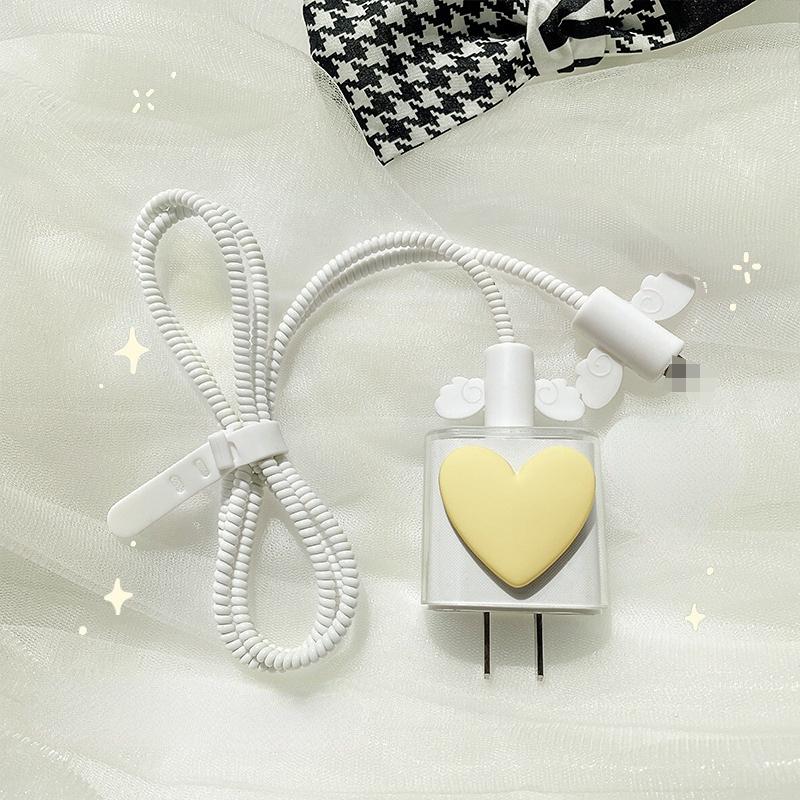 Комплект защиты кабеля для девочек для IPhone 12 13 Pro, защита от быстрой зарядки, USB-кабель для передачи данных, защита линии, защитный кабель Sprial