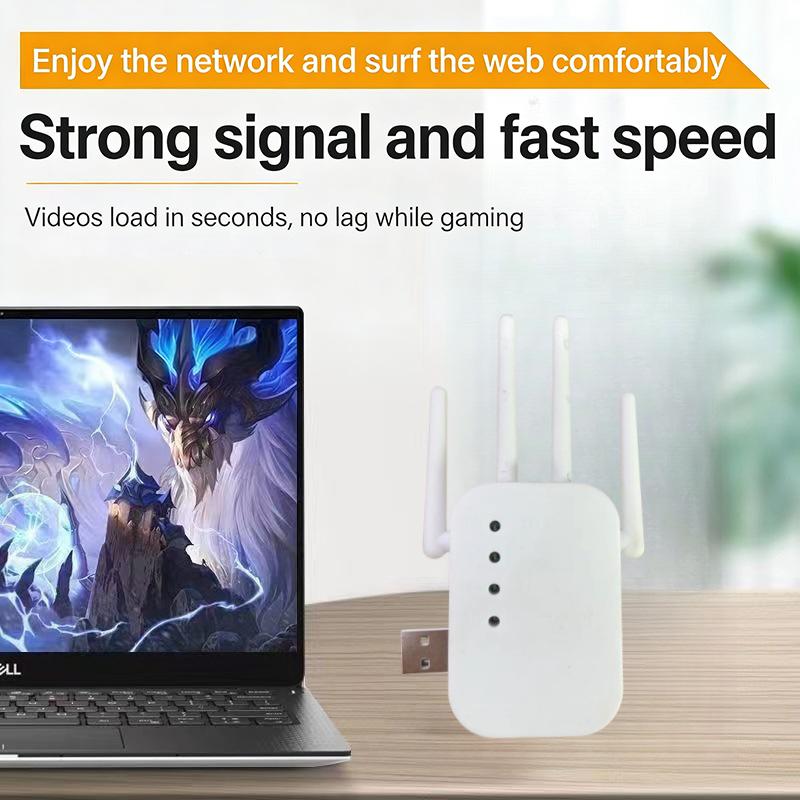 1 шт. Wi-Fi роутер с усилением сигнала большой дальности, роутер 300 Мбит/с, беспроводной репитер, усилитель расширитель Wi-Fi сигнала 2,4 ГГц