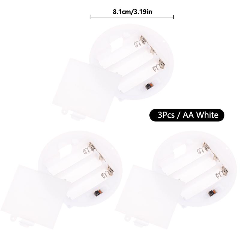 1/3Pcs 3 AAA/AA 4.5V Battery Case With Switch Cover Embedded Battery Holder Battery Storage Boxes Switch Socket Container