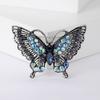 Женская брошь Ретро форма бабочки Декор стразами Противоскользящая Износостойкая Украшение для воротника пальто костюма Шляпа Шарф Одежда