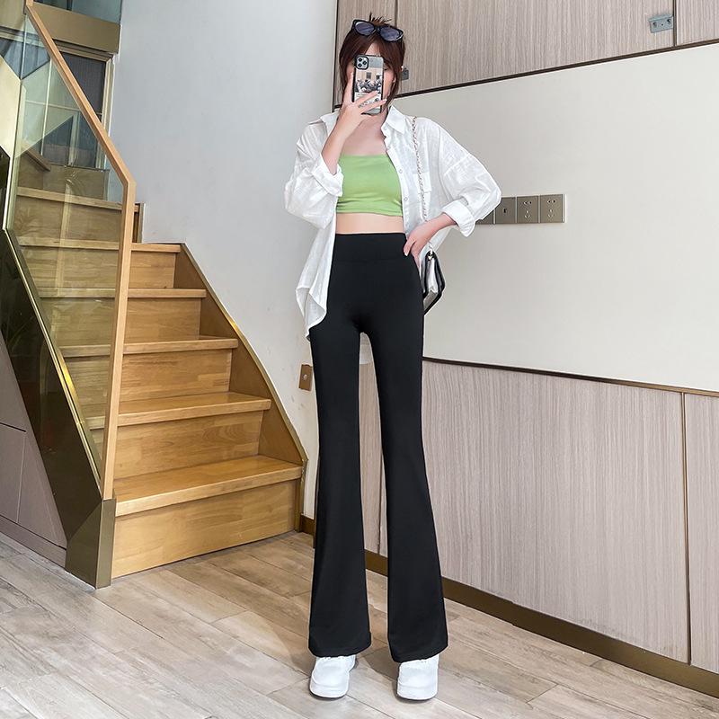 Расклешенные штаны для йоги с высокой талией в стиле Zhao Lusi — облегающий крой, широкий дизайн, идеально подходят в качестве верхней одежды для женщин