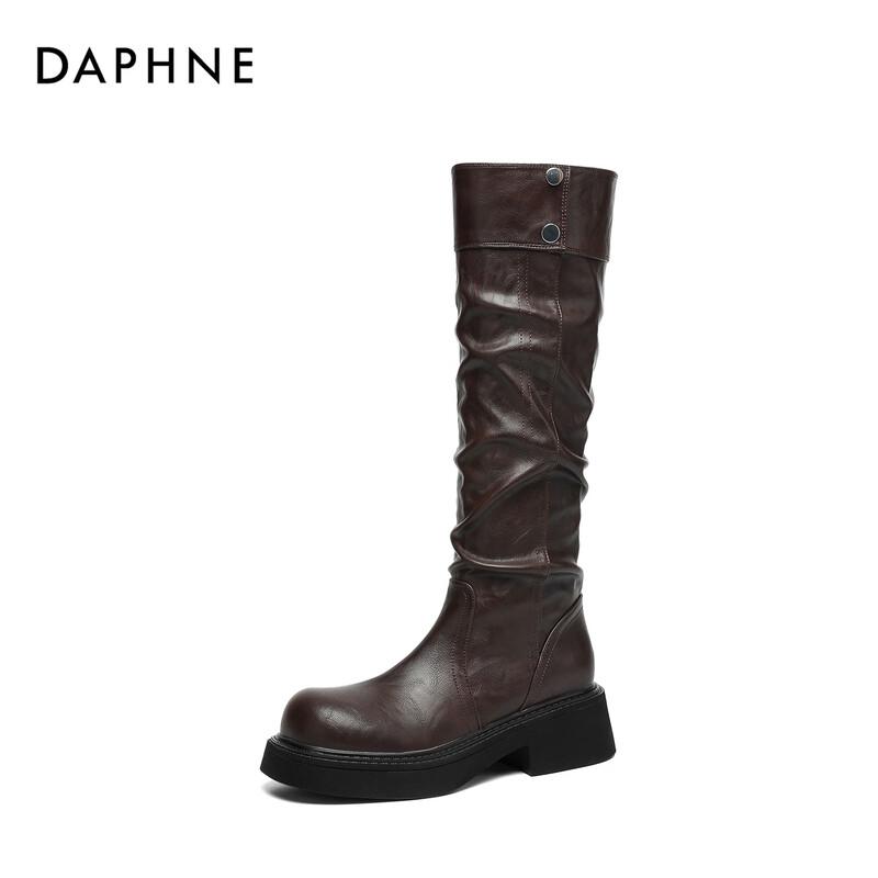 Женские зимние вестерн-ботинки на платформе и устойчивом каблуке Daphne