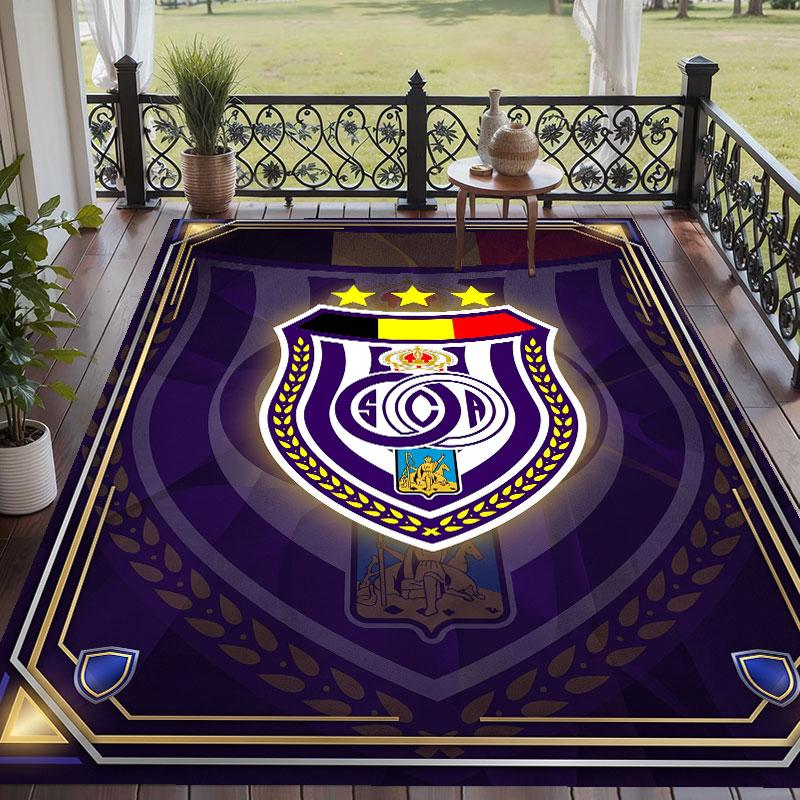 Soft Floor Carpet Anderlecht FC Pattern Area Rug Decorative Mat For Home Room Decoration