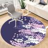 1pc Floral Pattern Office Round Area Rug, Indoor Mat Suitable For Office, Under Office Chairs Bedroom Living Room Home Decor, Room Deco