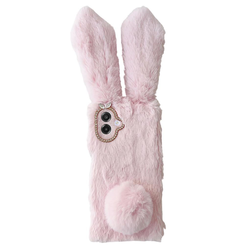For Samsung Galaxy A07 4G Case Plush Cute Bunny Winter Fluffy TPU Phone Cover