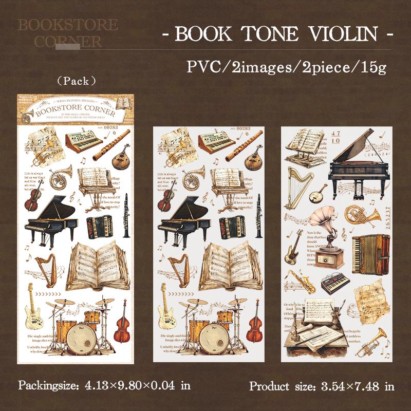 2 листа/пакет Угловые наклейки-переводки с пейзажем книжного магазина для скрапбуков, рукодельных арт-альбомов, чехлов для телефонов, украшения блокнотов