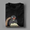 Мужская и женская футболка с принтом Angry Pingu, футболка из 100% хлопка, футболки, одежда
