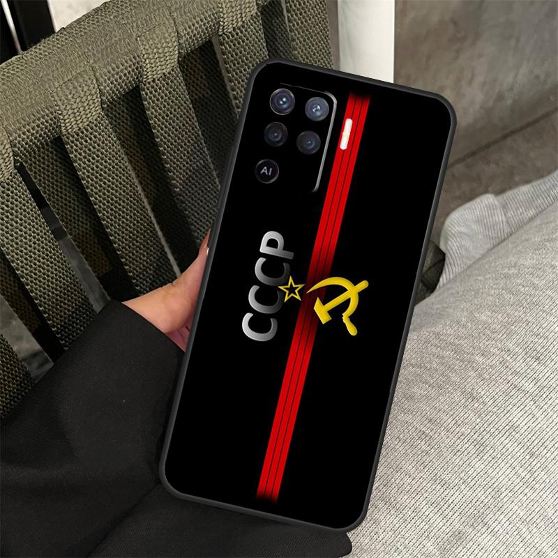Vintage USSR CCCP Case For Oppo A18 A38 A58 A78 A98 A74 A94 A54 A40 A60 A80 A16 A76 A96 A15 A57S A17 A77 Cover
