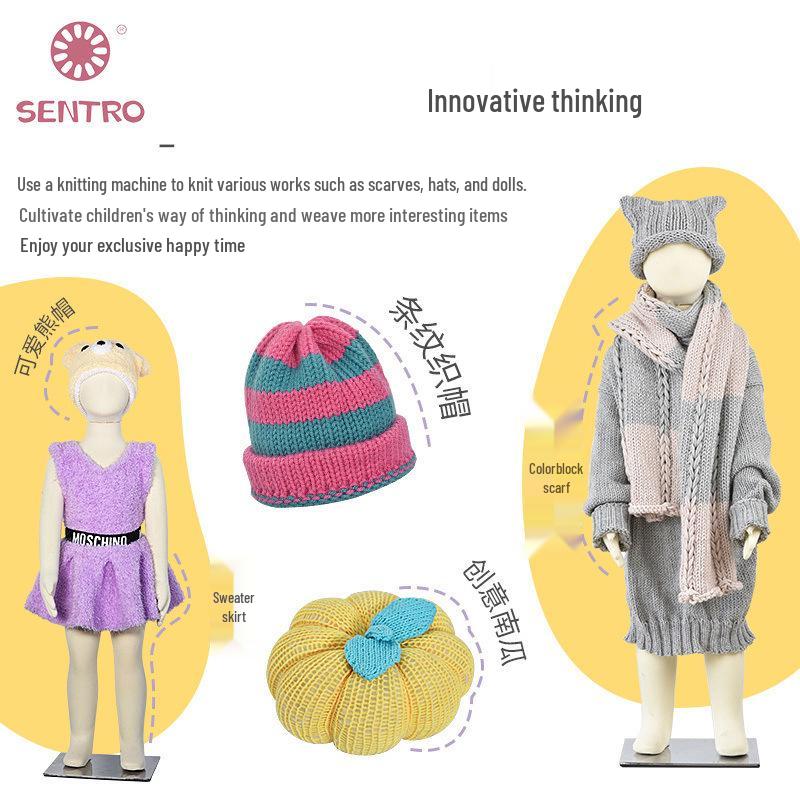 Вязальный станок с ручным приводом для детей для носков, шарфов и свитеров - Домашняя и детсадовская игрушка