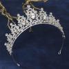 Hair Accessories Wedding Bridal Crowns Black Rhinestone Crown Women Hair Hoop Baroque Crystal Tiara