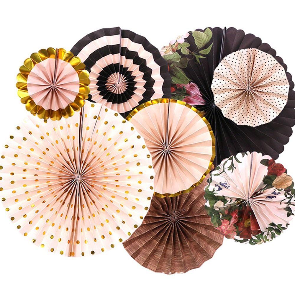 Christmas Festival Decorations Paper Fan Flowers Flower Paper Crafts Wedding Fans Tissue Paper