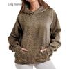 Осень и зима Новая флисовая толстовка с капюшоном Классическая мода Леопардовый принт Узор 3D цифровой принт Модная свободная толстовка с капюшоном