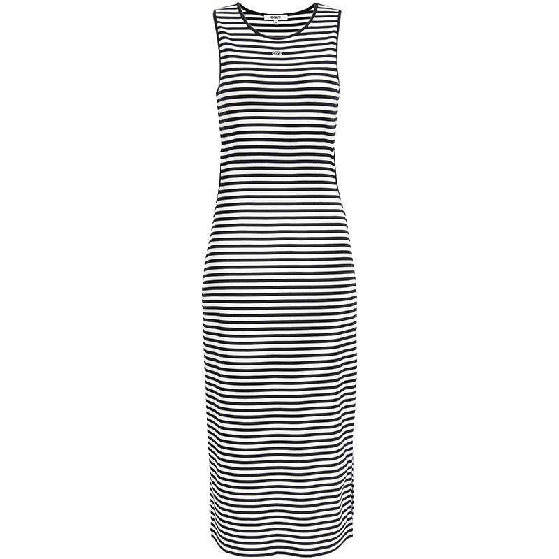 Only Повседневное зимнее миди-платье без рукавов с круглым вырезом и цветными блоками