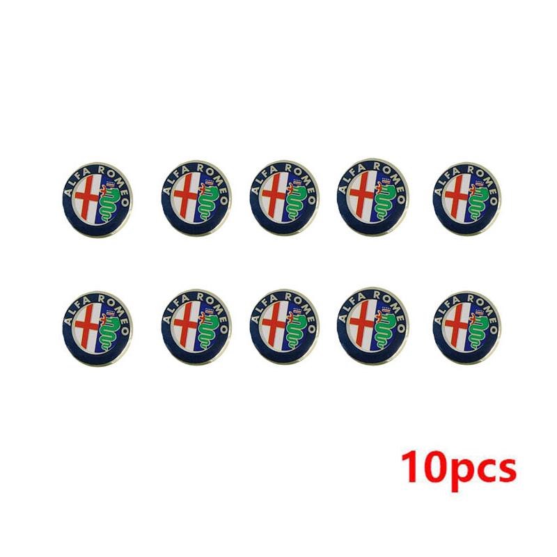 CYJAU1 5/10Pcs Car Key Badge Sticker For Alfa Romeo 156 159 147 4C 8C 166 Giulia Giulietta Mito Stelvio Spider GT Tonale Disco Volante